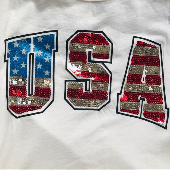 Victoria's Secret PINK USA Bling Tee in L - Picture 2 of 5